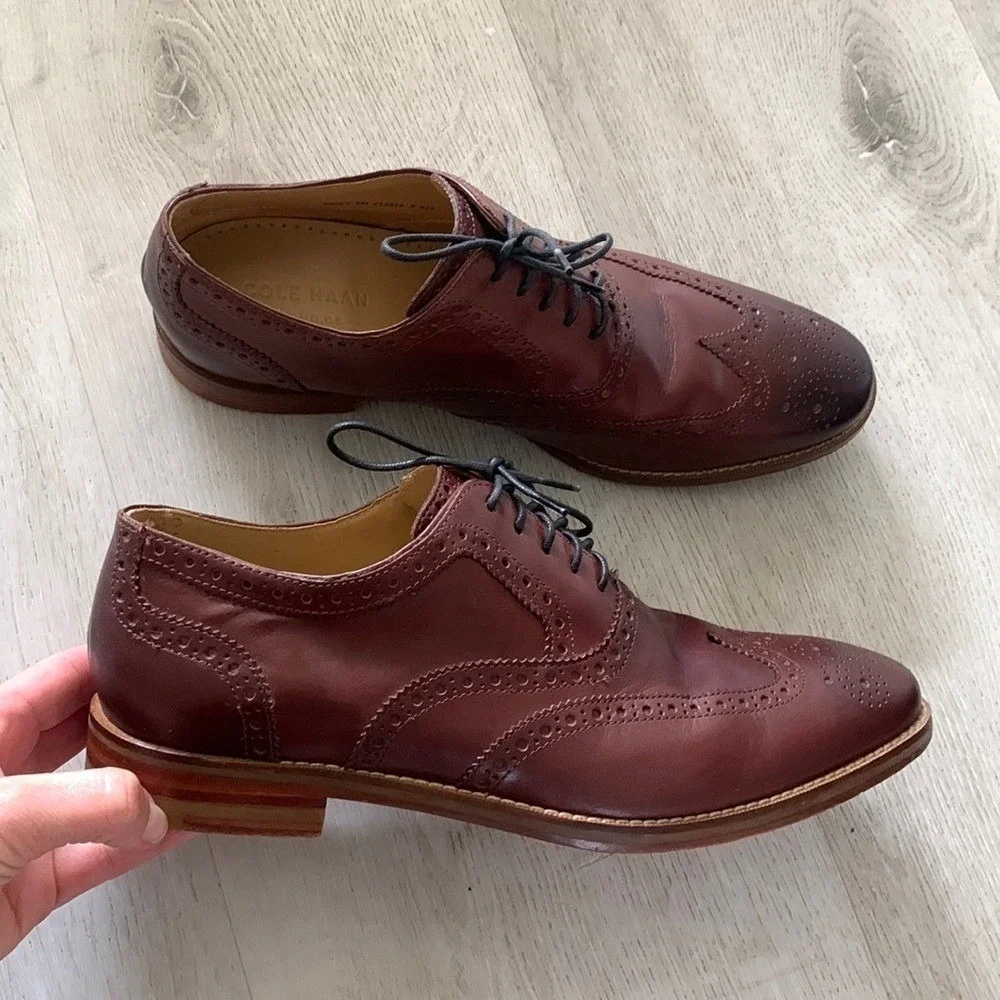 Cole Haan Cambridge British Tan Wingtip Oxfords size 9‎ M